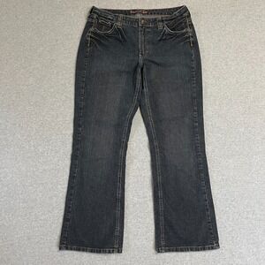 Riders Copper Jeans Womens 11/12‎ Petite Blue Bootcut Midrise Distressed Denim